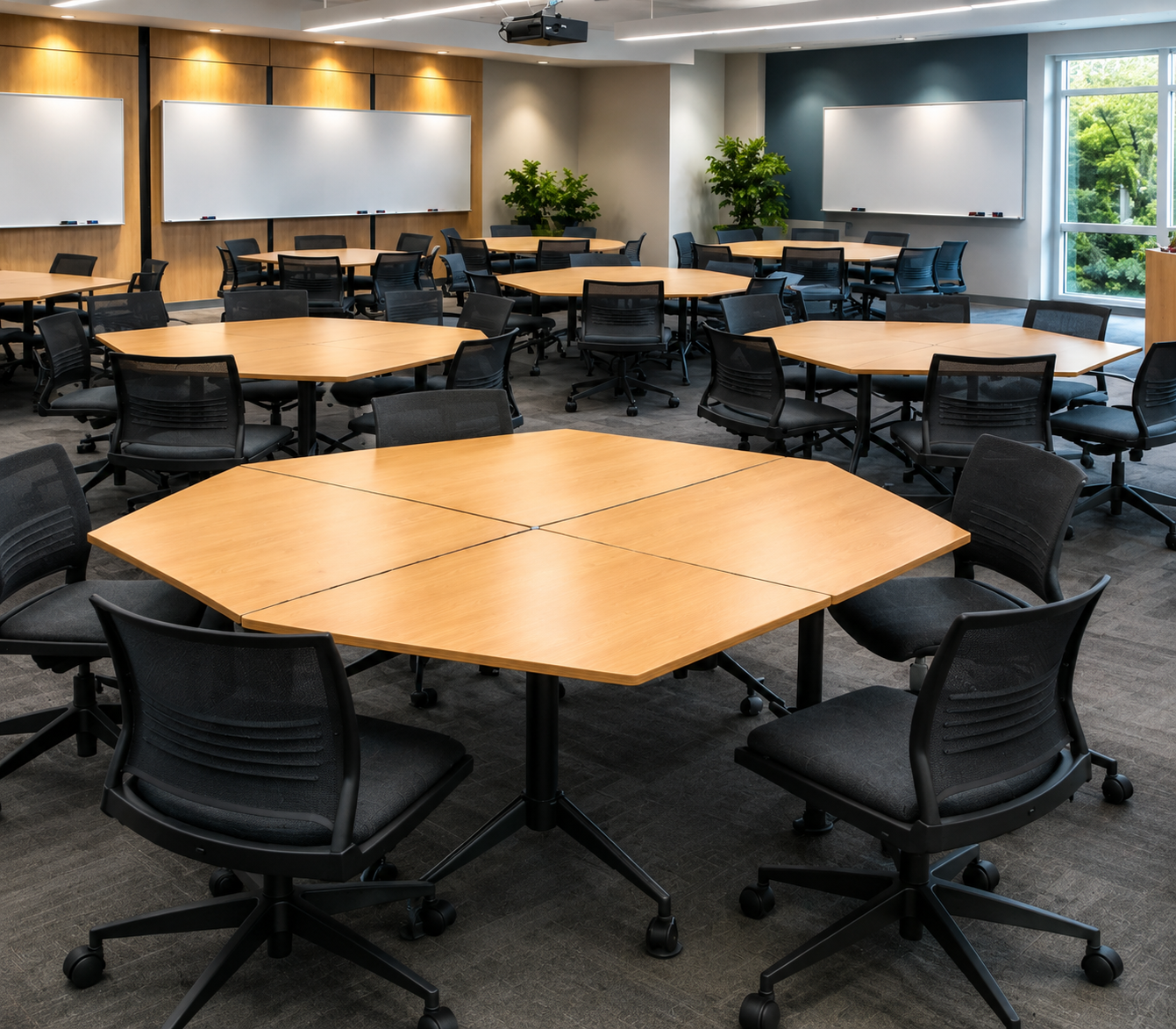 Interactive Classroom Furniture – Octagonal Cluster Table — Classroom Furniture, Zumax